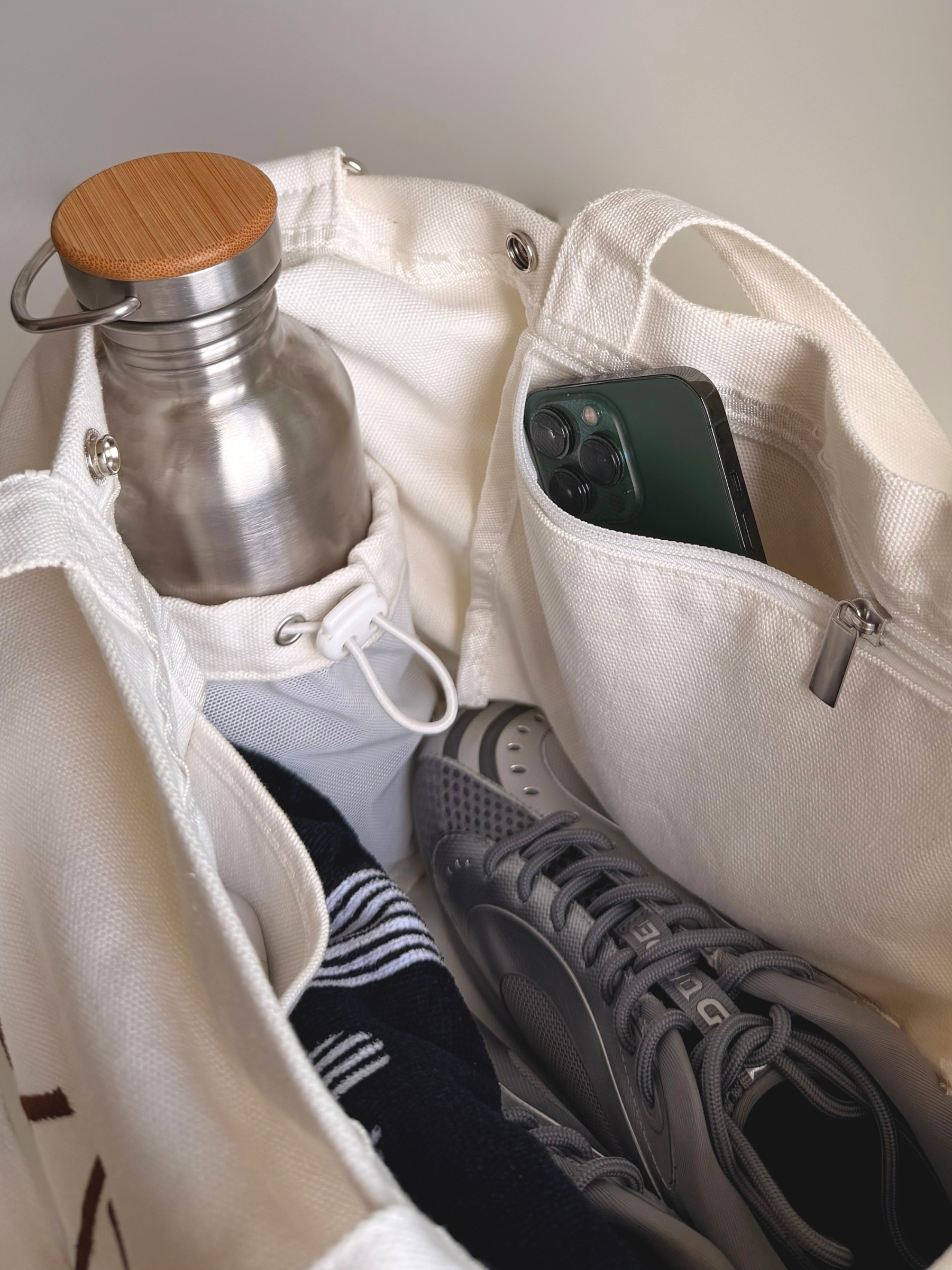 RYDA Canvas Bag mit verstellbarem Crossbody-Gurt und kurzen Henkeln
